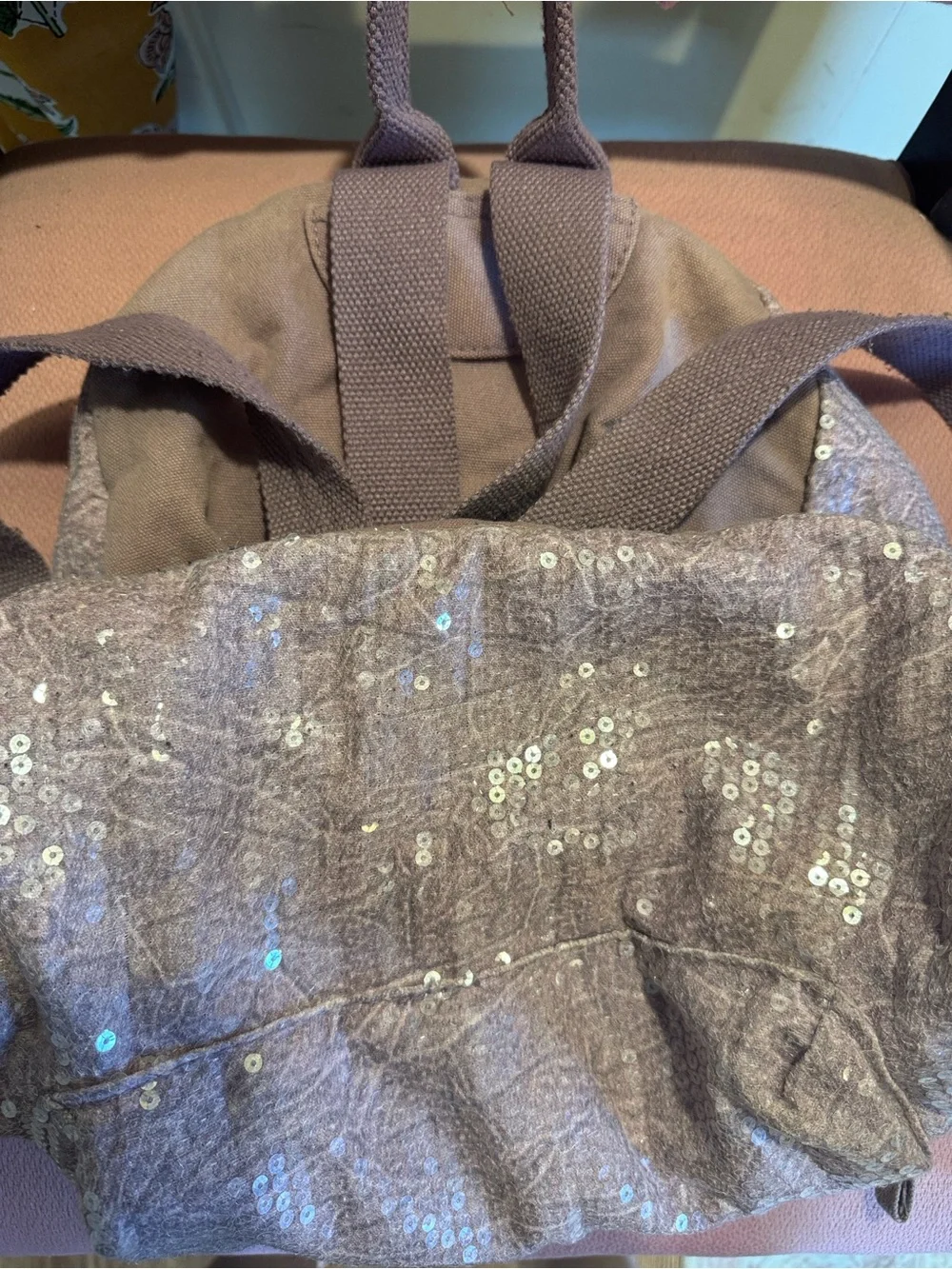 Sequined Lavender Backpack - Unbranded